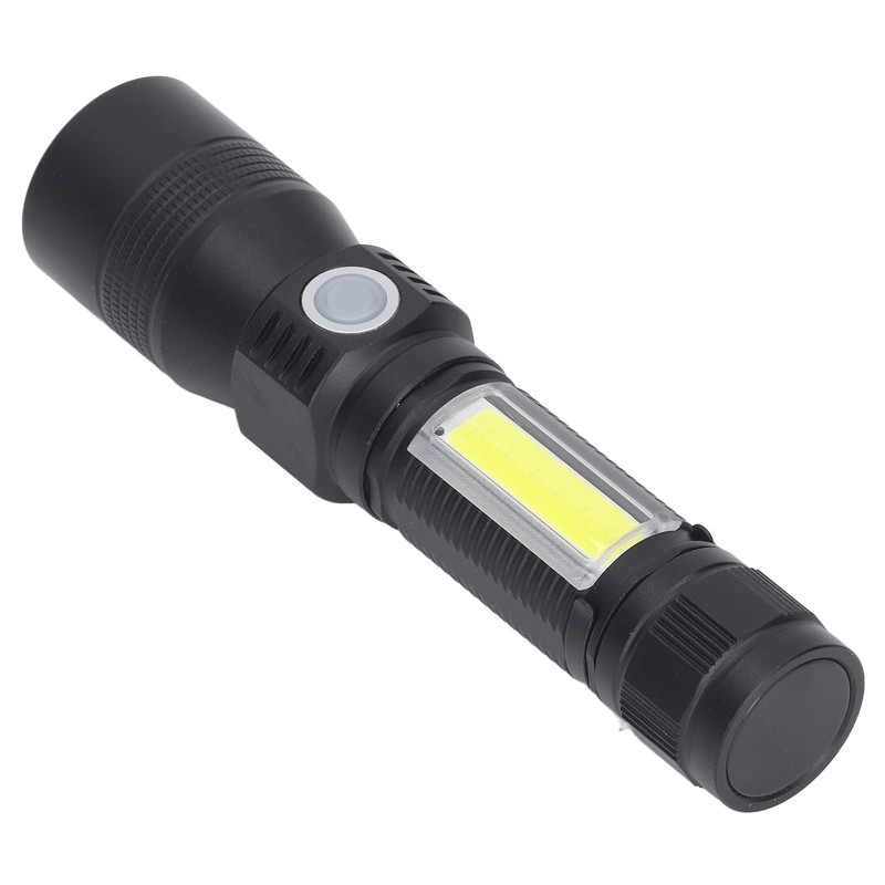 LED Flashlight Rechargeable Torch LED Pocket Flashlight with COB Light