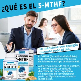 Gwynne L-metilfolato 15mg Plus Metil B12 Cofactor,alta Potencia,forma Activa De 5-mthf,soporta El Mood,metilacin Y Cognicin,90 Cpsulas,formas...      