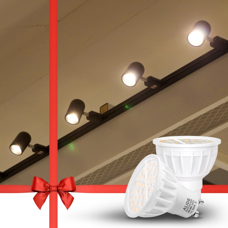ALIDE 10Pack GU10 LED Light Bulbs Dimmable 50watt Equivalent, 2700K