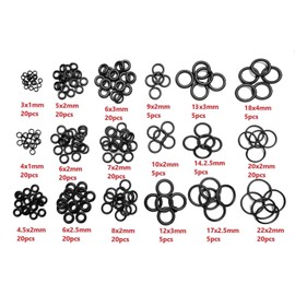 225PC O-Ring Assorted Gasket Rubber Washers. Kitchen Tap Sealing Gasket Washers, O-Ring Sealing Gasket Rings for Plumbers