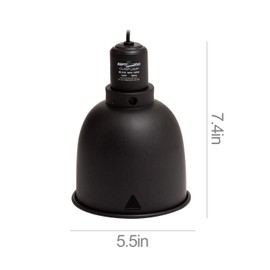 REPTI ZOO REPTI ZOO Reptile Light Fixture 2 Packs 5.5 Inch Deep Dome Lamp Cap, Optical Reflection Cover for Reptile Glass Terrariums