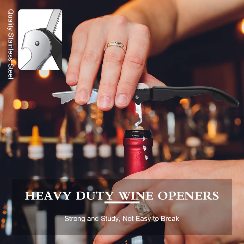 Waiter Corkscrew Wine Openers Heavy Duty Hinges Wine Key Bottle