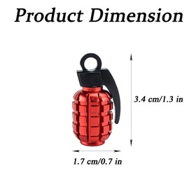 8 Pcs Tire Valve Stem Caps, Aluminium Alloy Tire Valve Stem Covers, Funny Tire Air Caps Universal for Cars,Trucks, SUV, Motorcycles, Bike and Bicycles (Red)