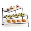 Sweese 3 Tiered Serving Stand, Foldable Rectangular Food Display Stand