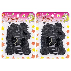 Hair Clips Barrettes Colorful Head Pins Accessories for Kids Children Girls Toddlers Women All Ages (Black - 32 Pcs)