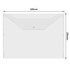 Acrux7 48 PCS Clear Plastic Envelopes, Poly Envelope with Snap