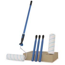 Paint Roller, 5ft Adjustable Handle Painting Rollers for Wall, 9 Inch Width Frame Roller Brush with Stainless Steel Pole, Home Painting Supplies for Painting Walls and Ceilings