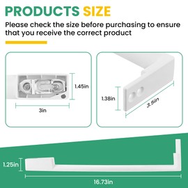 MIFLUS WR12X32352 Refrigerator Door Handle Compatible for G-E Refrigerator WR12X27039 PS11767847 WR12X21157,Replace EAP12749321 PS12749321 AP6985344 4960149-by