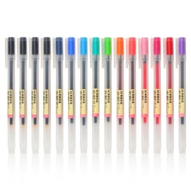 HANKU Colored Bible Pens, 0.5 mm Fine Point Pen, 15 Pack Colored Gel Pens, No Bleed Colorful Fine Tip Pens for Coloring, Journaling, Note Taking, Office School Supplies