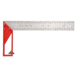30cm Stainless Steel Right Angle Ruler 45°/90° Woodworking Try Square for Multiple Purposes