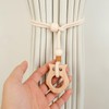 TMAOMU 2 Pack Wooden Curtain Tiebacks - Animal Shaped Hand