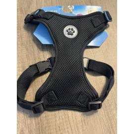 Vibrant Life Mesh Adjustable, Reflective Dog Harness, Black,  Medium Paw NWOT