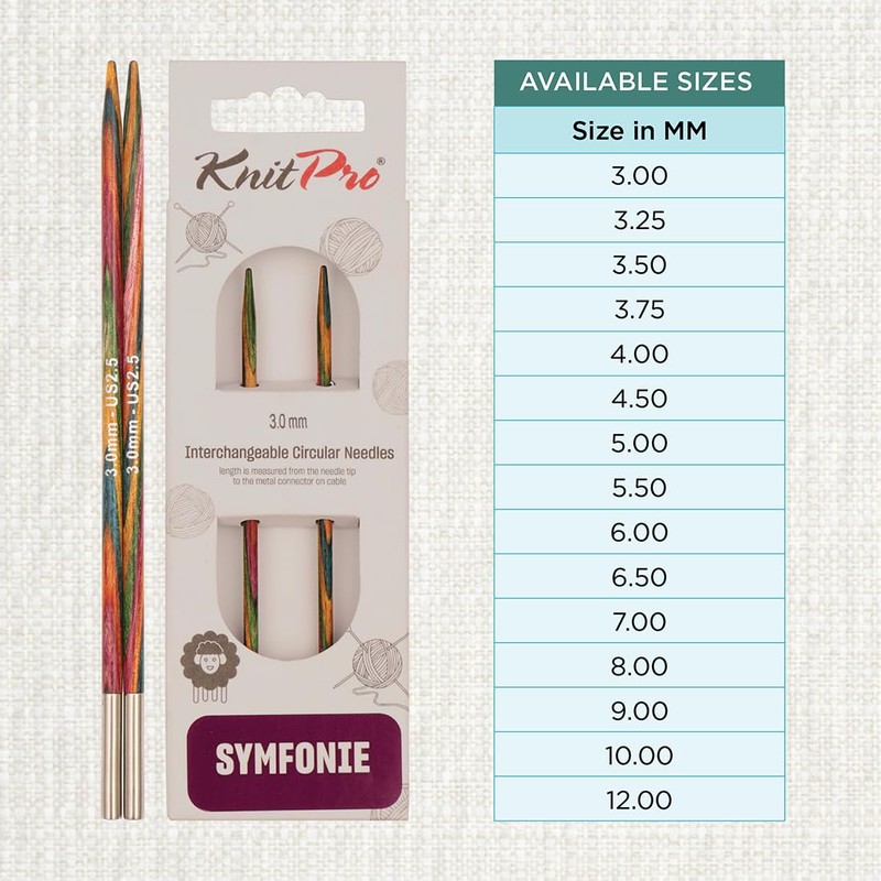KnitPro 20421, Punte Corte per Ferri da Maglia Symfonie, in
