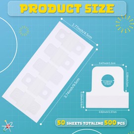 AmazingSpark 500 Pcs Paper Hole Reinforcement Stickers Clear Binder Sheet Converter Sticker Hole Labels for Bill Paper Photo
