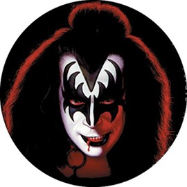 Rock Band Kiss Demon Close Up 1.25" Button/Pinback