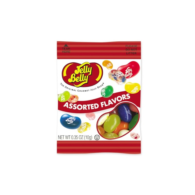 75 Pack Mini Jelly Bean Individual Packs, 0.35oz Each, Assorted