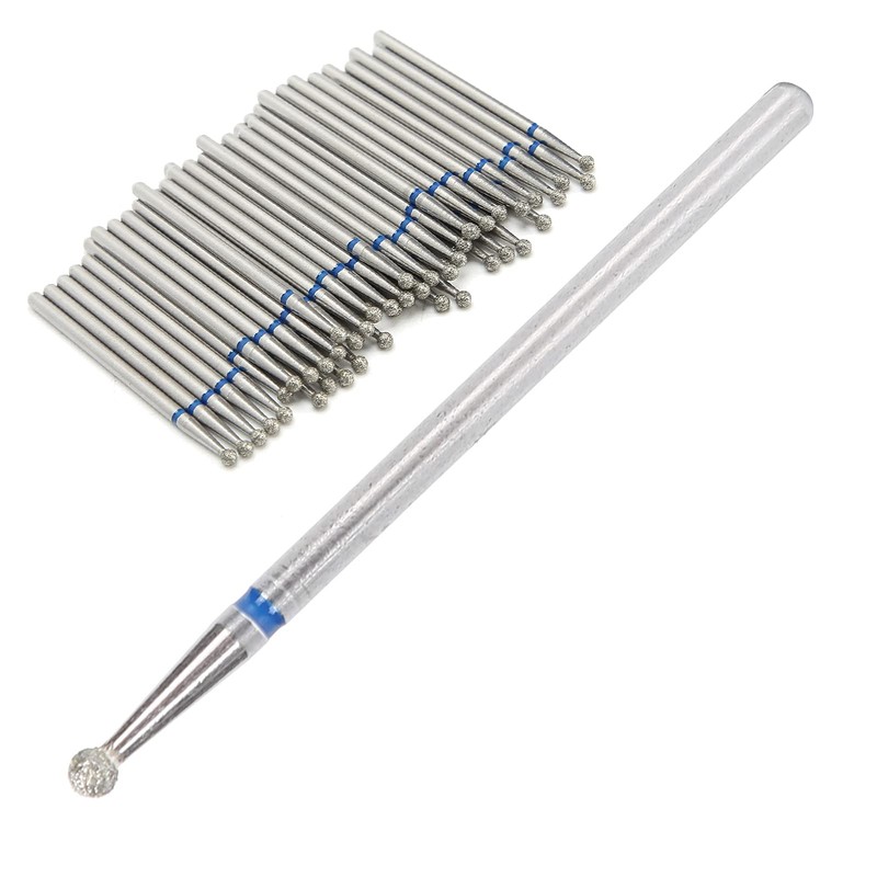 50 Pieces Ball Shape Nail Drill Bit Set Diamond Manicure