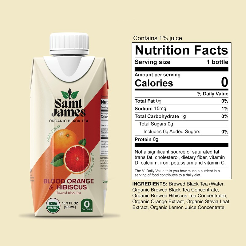 Saint James Iced Tea | Organic Black Tea | Organic,