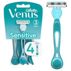 Gillette Venus Gillette Venus Simply 3 Sensitive Women's Disposable Razors, Pack of 1 with 4 razors