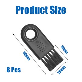 8 Piece Cleaning Brush, Hair Brush Cleaning Set, Razor Cleaning Brush, Black, Small Brushes for Cleaning, Mini Brush for Removing Electric Shaving Heads, Beard Remnants and Dust