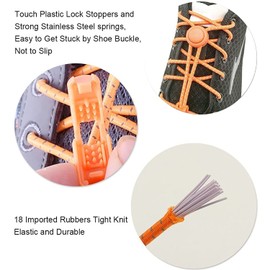 VICT POPU Elastic No Tie Shoelaces, One Size Fits All, for Kids and Adults, Elastic No Tie Lock Laces, Navy, One Size