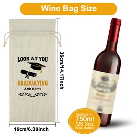 Funny Graduation Gifts Wine Bag Gifts College Graduation Gifts Wine Accessories Gifts for Wine Lovers High School Master Grad Graduation Gifts Congratulations Gifts for Students Friends Sister Brother