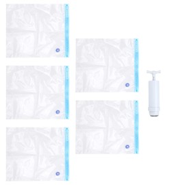 Shanrya Filament Storage Bag, 5pcs Vacuum Dryer for 3D Printer Filament, Plastic, Approx. 33 x 30cm / 13 x 11.8in, Includes Air Pump Extractor