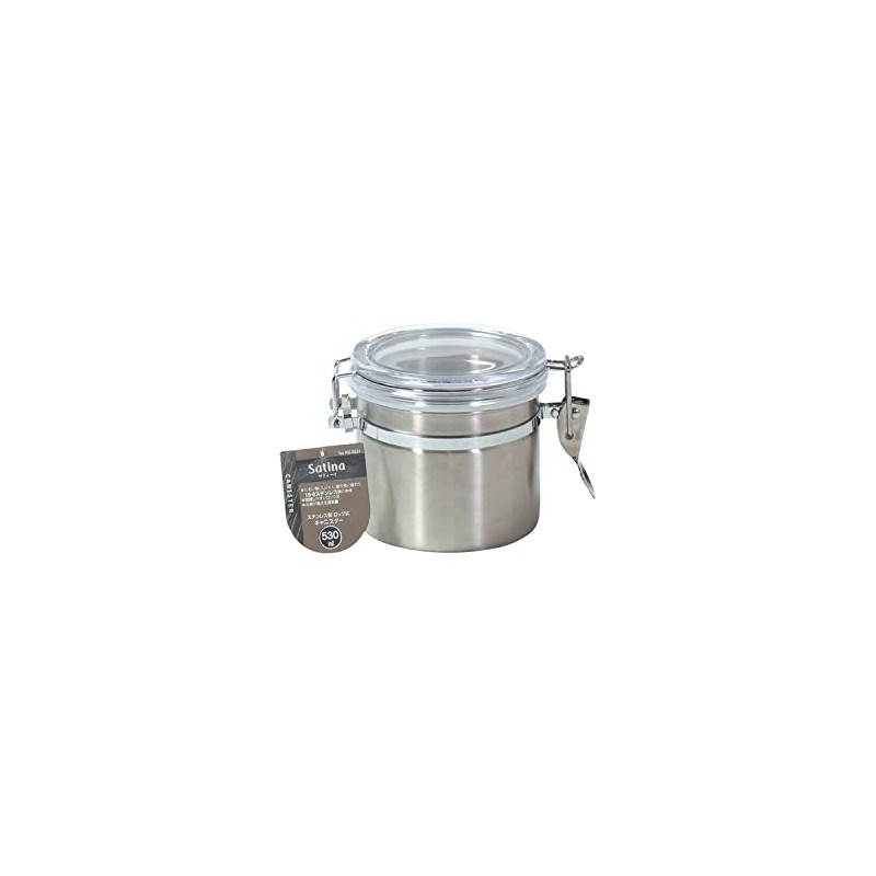 Pearl Metal Storage Container Canister Bottle 530ml 18-8 Stainless Steel