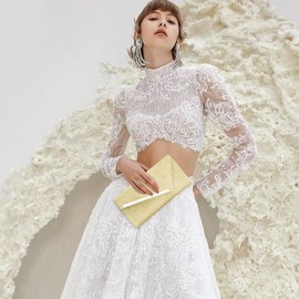 Larcenciel Glitter Evening Bag, Silver Envelope Clutch Purses for Women, Formal Ladies Sequin Handbag Crossbody Shoulder Wallet Perfect for Wedding, Guest Party, Prom, Cocktail, Date Night,23x5x12cm