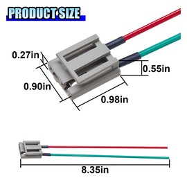 DUSCOKE 2PCS 170072 HEI Distributor Pigtail Wire Harness, 12V Battery & Tachometer Connector Plug, Ignition Coil Tach Accessories Suitable for Most Vehicles (2PCS with 4 Ties)