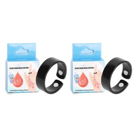 Blutzucker Regulator Ring Magnetischer Akupressur Ring zur Blutzuckerkontrolle und Verbesserung des Wohlbefindens für Frauen und Männer aus Metall 2 Stück