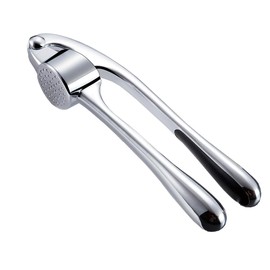 Garlic Press Garlic Crusher, Crush Garlic & Ginger with Ease (Peel On), Zinc Alloy Small Kitchen Utensils Gadgets, Super Easy to Clean (Dishwasher Safe), Rust-Proof (Silver)， 6.7 x 1.5 in