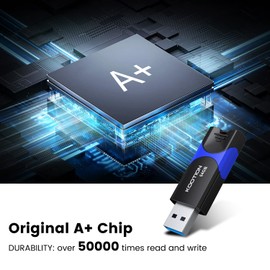 64 GB USB 3.0 Stick 5-Pack, KOOTION USB Memory Flash Drive USB 3.0 Stick 64 GB Thumb Drive USB Drive with LED Indicator for Data Storage Jump Drive (64 GB 5Pack Mixcolor)