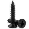 STARVAST 100pcs Phillips Modified Truss Head Wood Screws, Black Stainless