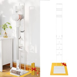 IZSOHHOME Vacuum Stand for Dyson,Handheld V15 V11 V10 V8 V7 V6 DC30 DC31 DC34 DC35 DC58 DC59 DC62 Cordless Vacuum Cleaners,Stable Metal Storage Bracket Holder(White)