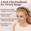 HFZRZFH Professional 2-Pack Weave Bangs Headband Set for Women -
