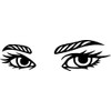 Eyes Mua Lash Brows Salon Beauty Vinyl Decal Sticker for