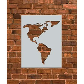 American Continent Stencil Template - Reusable Stencil - INNOVO Stencils