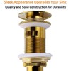 Bathroom Sink Drain Stopper with Overflow Gold Luxury Brass Pop