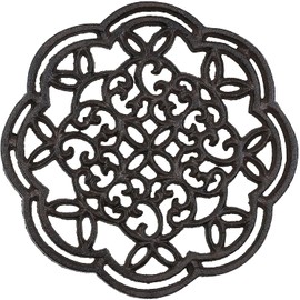 Hot Trivet Large Heat Resistant Pot Bed Iron Bottle Cookware Tetsubin Rest Antique Style Cast Iron 19.5cm