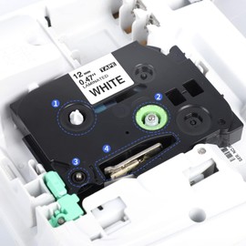 Freshworld Tze Tz Tape 12mm Replaced for Brother Tze-231, 0.47Inch TZe-MQF31 TZe-MQ531 TZe-MQE31 TZe-MQY31 TZe-MQG31 Label Tape Compatible with Brother P-Touch PT-D210 PT-H110 PTD600, 6Pack