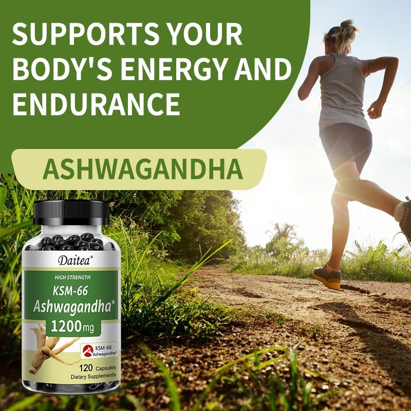 Daitea KSM-66 Ashwagandha 1200mg health Supplement,Supports energy, vitality, and endurance，Supports