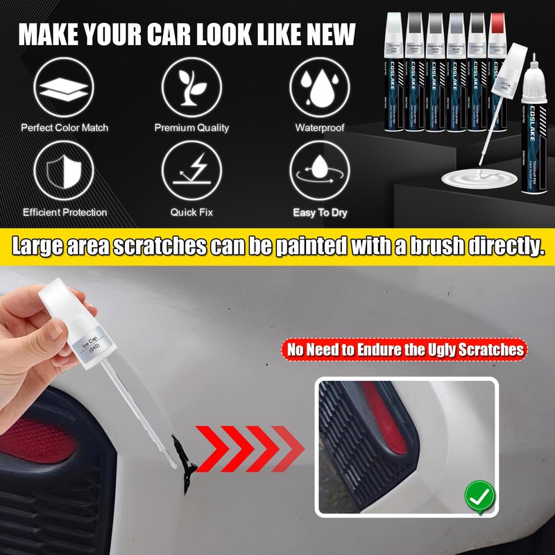 COSLAKE Car Touch Up Paint(Blue Crush Metallic(8W7(Include 2RC))) for Toyota,