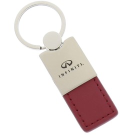 Au-TOMOTIVE GOLD Duo Rectangular Leather Key Chain for Infiniti (Burgundy)