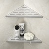 Bernkot Corner Shower Shelf 10", Brushed 304 Stainless Steel Slot