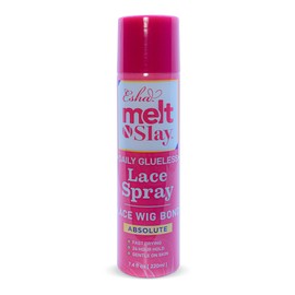 Esha Melt N Slay Glueless Lace Spray, Melting and Holding for Wigs, Lace Bond Adhesive Spray for Closure Wigs, Extensions, Strong, Natural Forming Hold, Protect Edges (220ML)