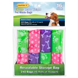RHODE ISLAND TEXTILE 19350 240 Count Assortment Dog Waste Bag