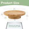 BambooMN Dual Use Bamboo Coasters/Wine Glass Topper, 4" - Vertical