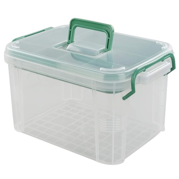 CadineUS First Aid Kit Container, Clear Organizer Box, Medicine Storage Organizer