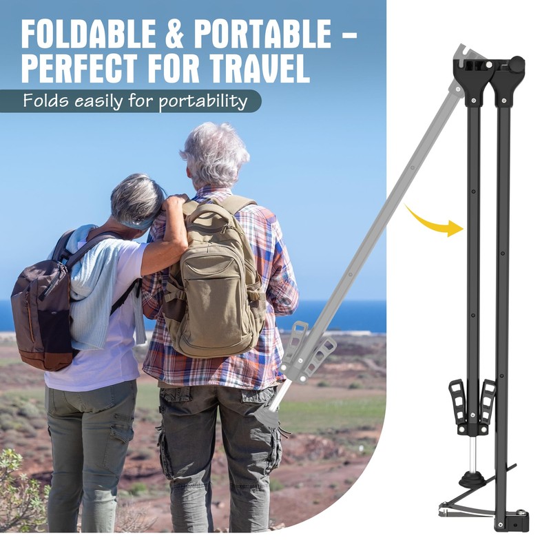 Foldable Extended Long Handle Toenail Clippers with Magnifier-4mm Wide Jaw